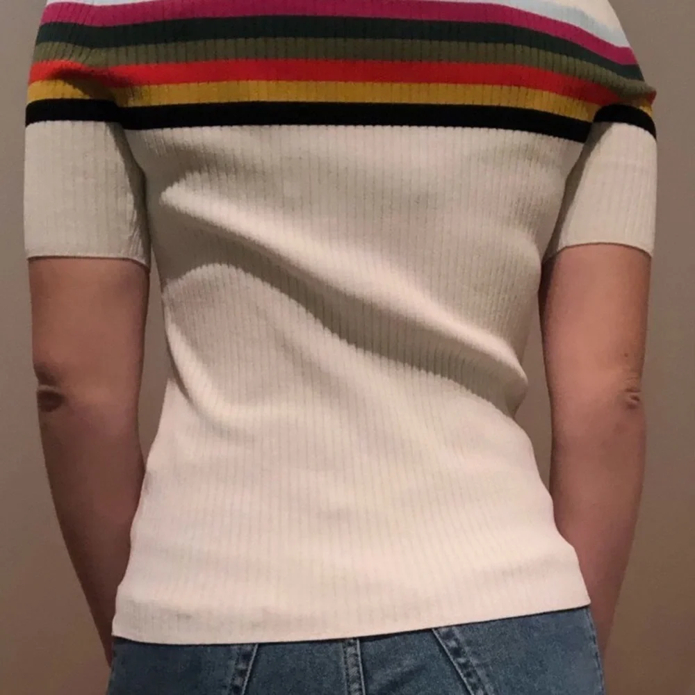 Tory Burch Multicolor Striped Short Sleeve Tee